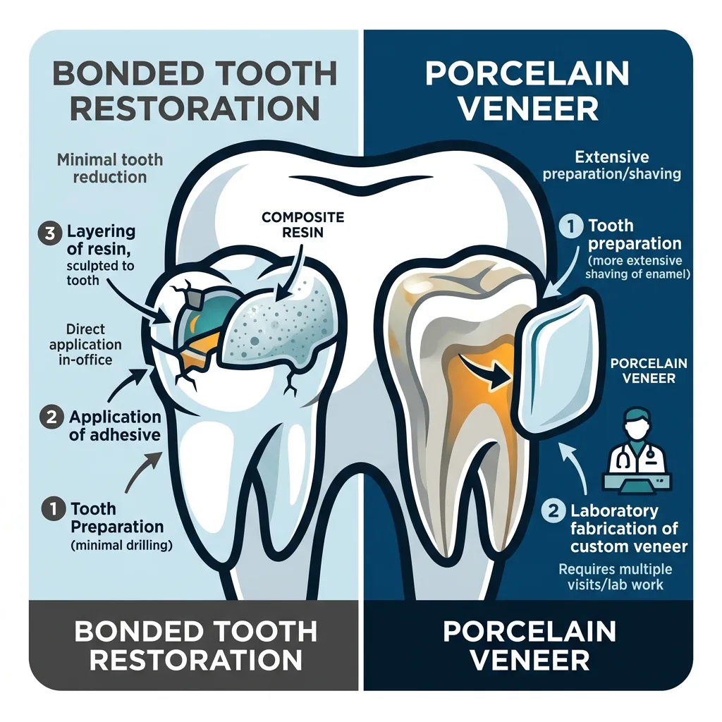 Cosmetic Bonding vs. Porcelain Veneers: The Clinical Reality